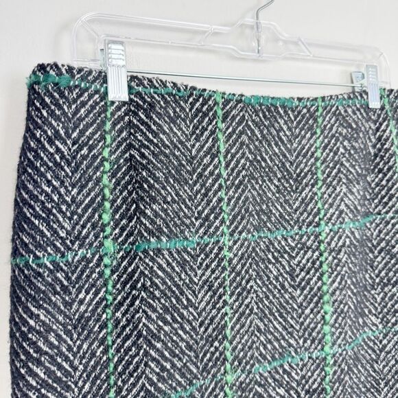 AKRIS PUNTO | NEW Windowpane Check Herringbone Pencil Skirt Women’s Size 10 - Picture 5 of 15